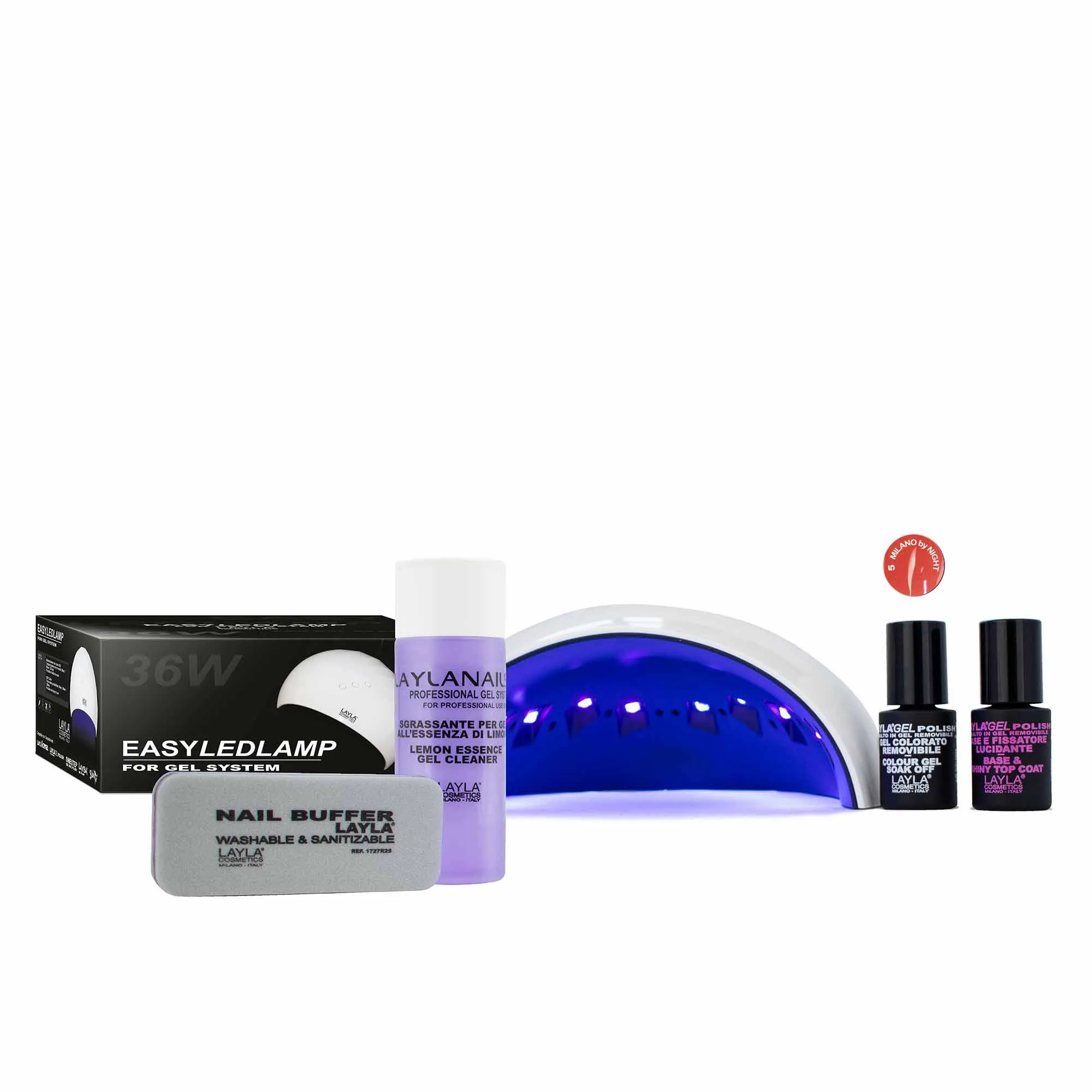 Kit manicure semipermanente con lampada LED (5 pz)