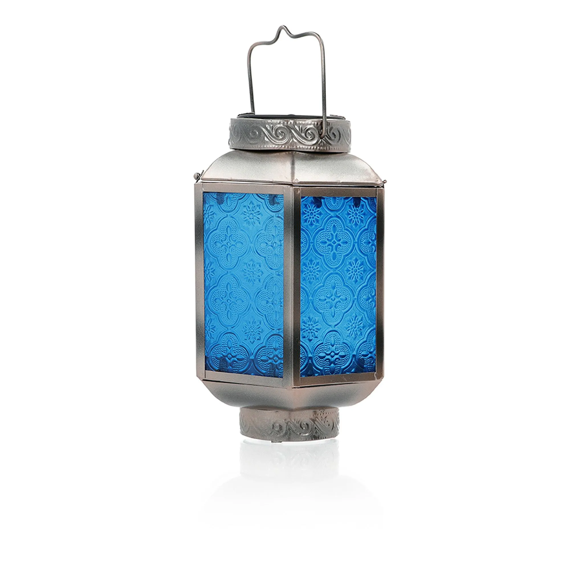 Blue Glass lampada solare stile marocco