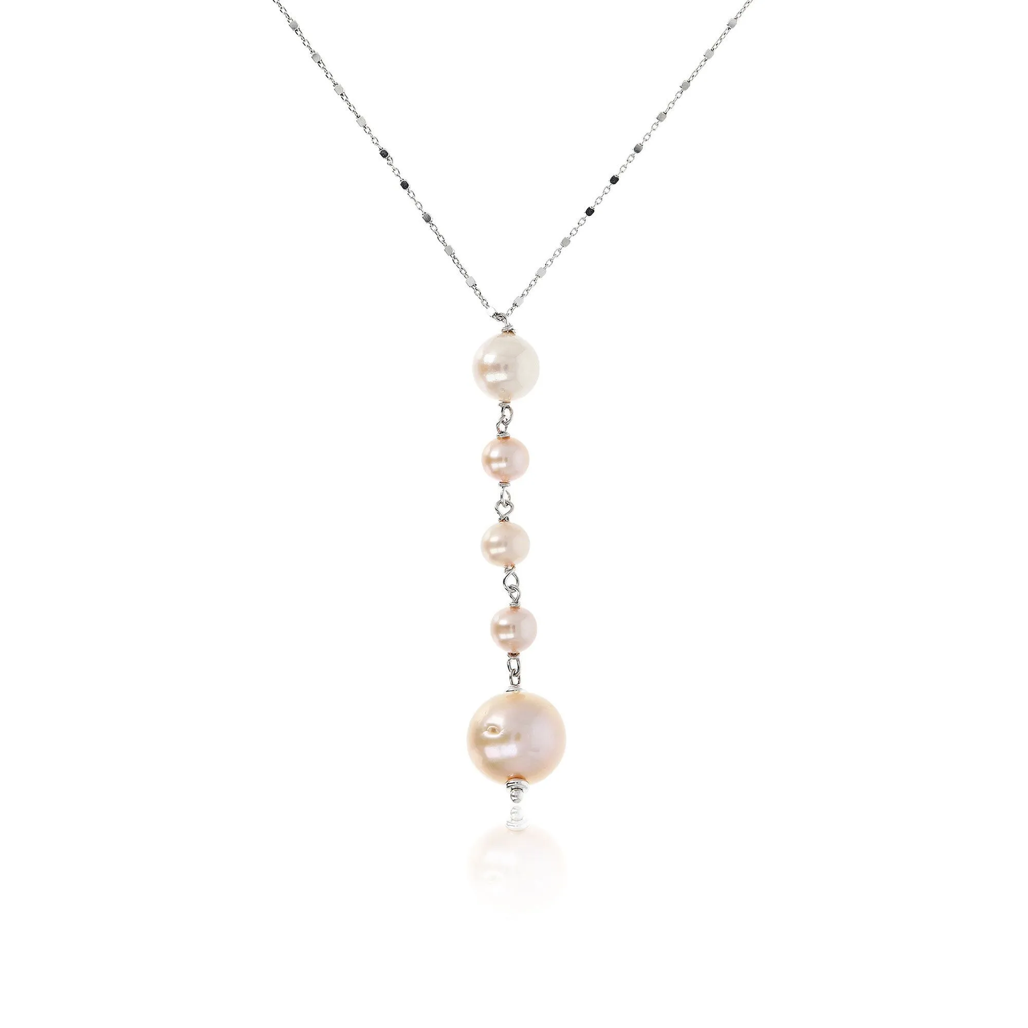 Collana a Y in argento 925 con perla Ming