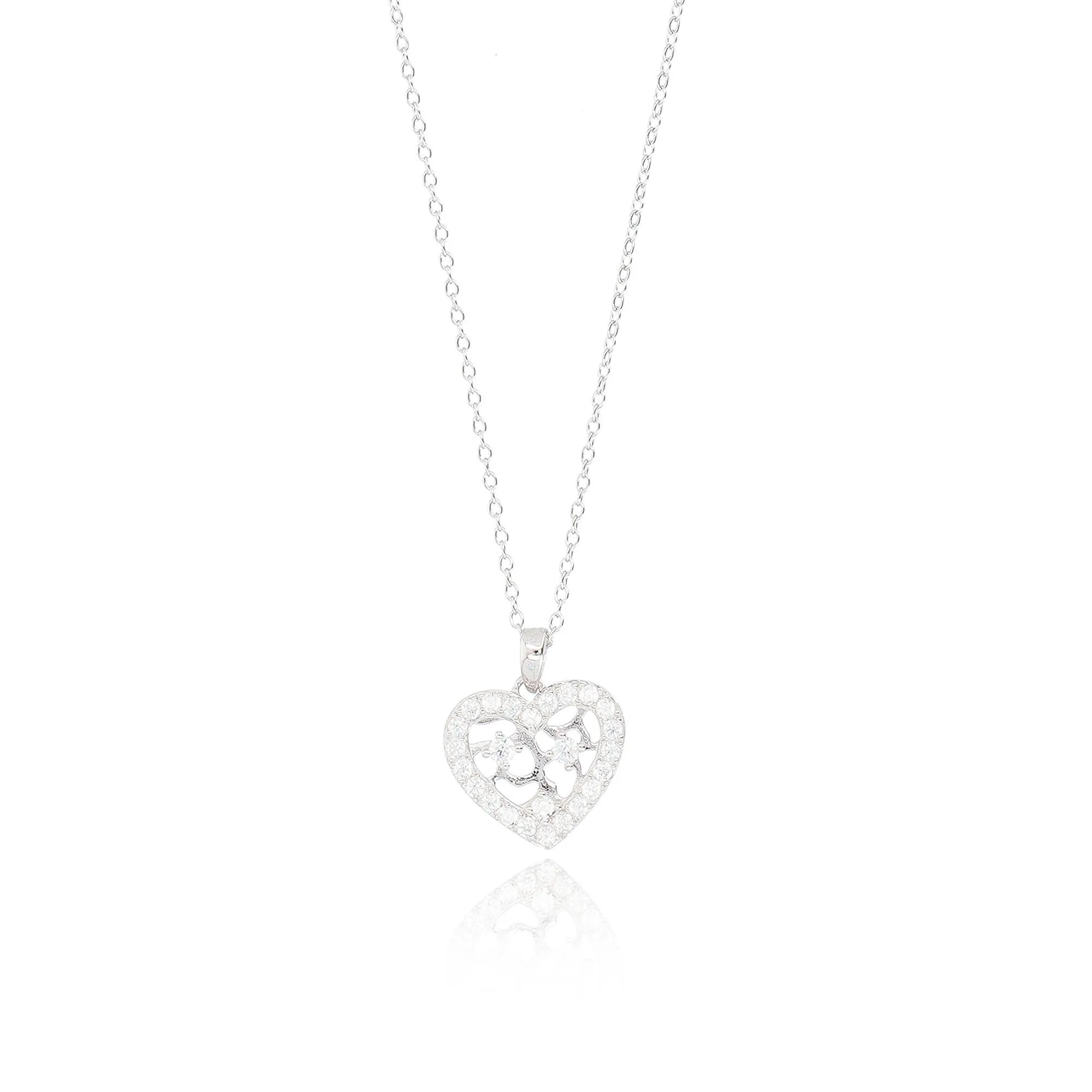 Collana in argento 925 con pendente a cuore