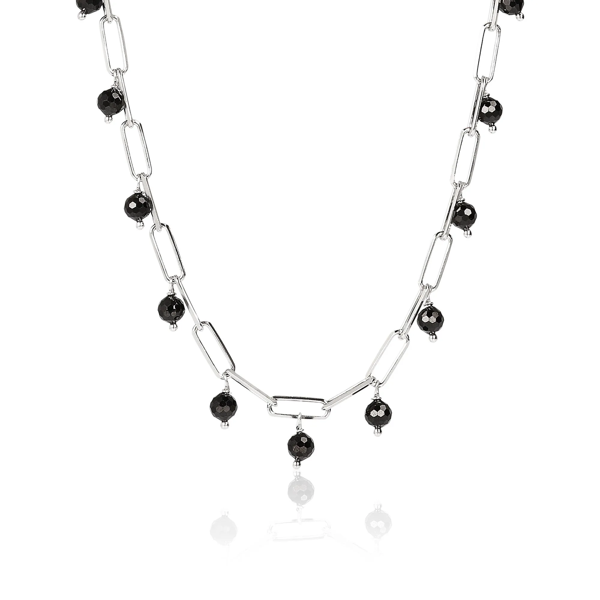 Collana in argento 925 con spinelli 34ct