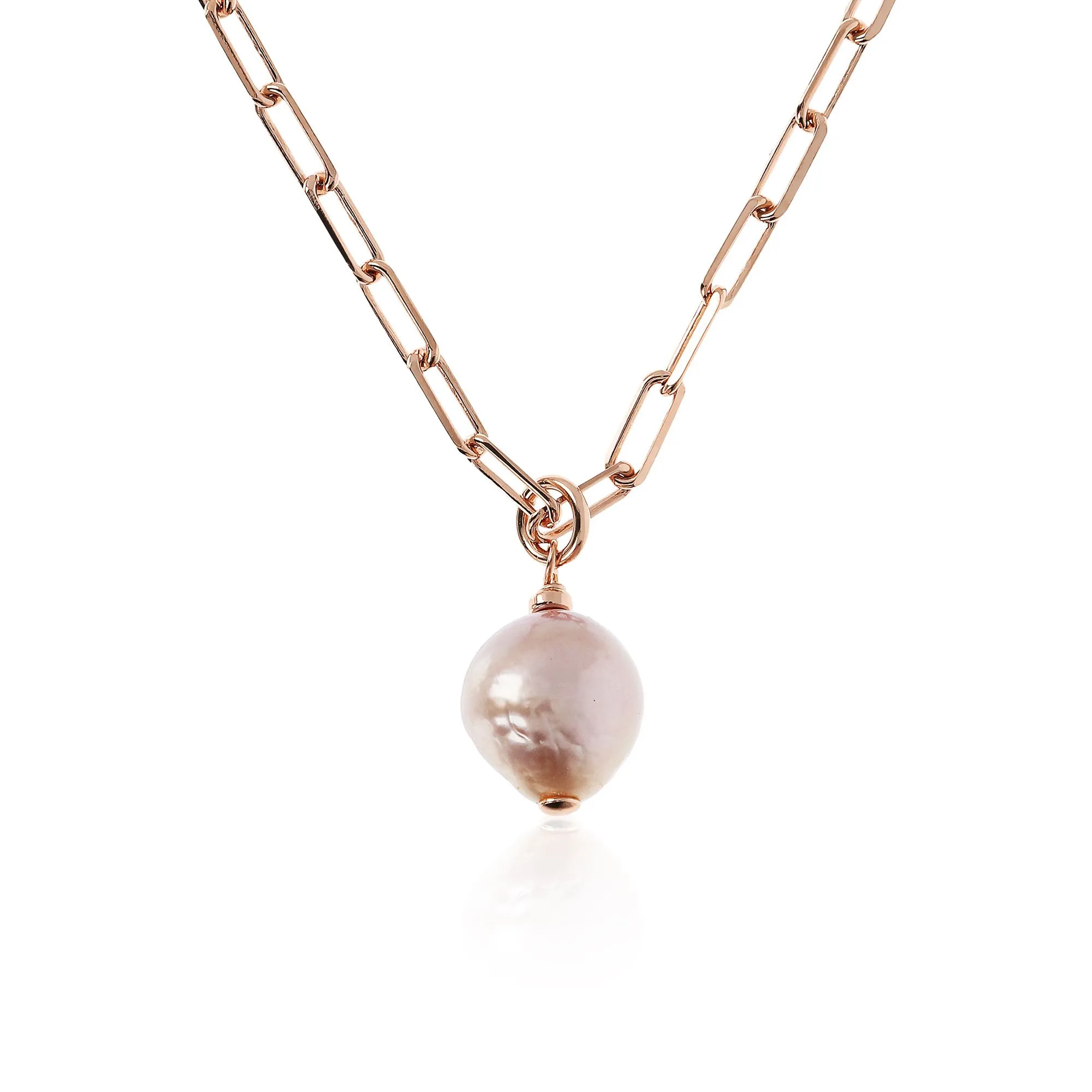 Collana in argento 925 pendente con perla