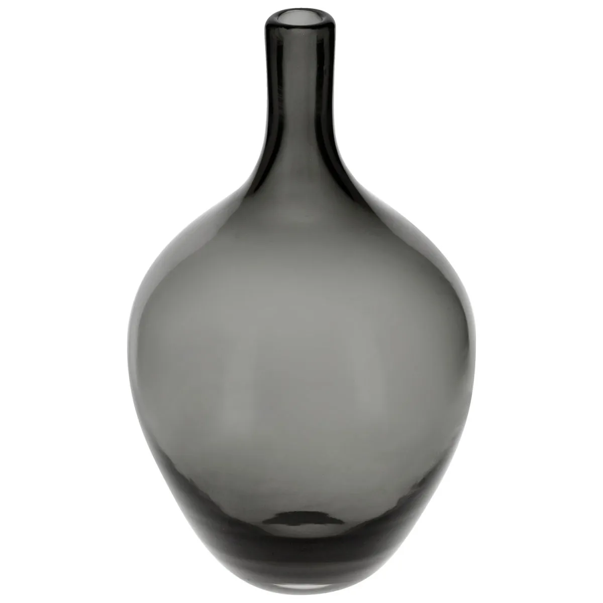 Vaso in vetro Kimiko ; 11x20 cm (ØxH); grigio