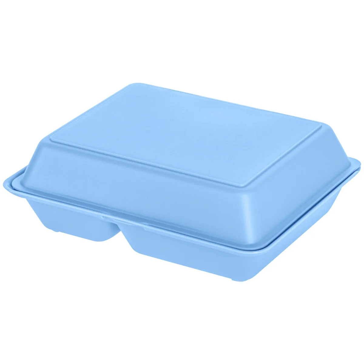 Lunch Box Yari grande con 2 scomparti ; 1200ml, 20.3x25.2x8.4 cm (LxLxH); blu; rettangolare; 25 pz. / confezione