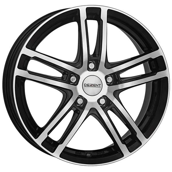 CERCHIO IN LEGA DEZENT TZ dark 6x15 4x108 ET 45 BLACK/POLISHED