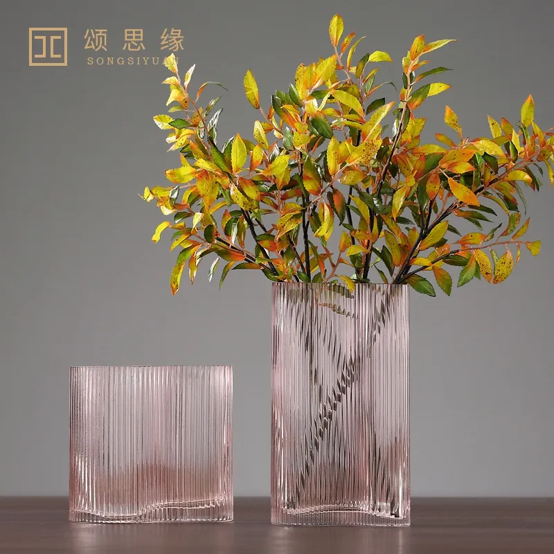 Semplice oro Tavolo floreale Vaso Hyundai semplice Glass Scrub