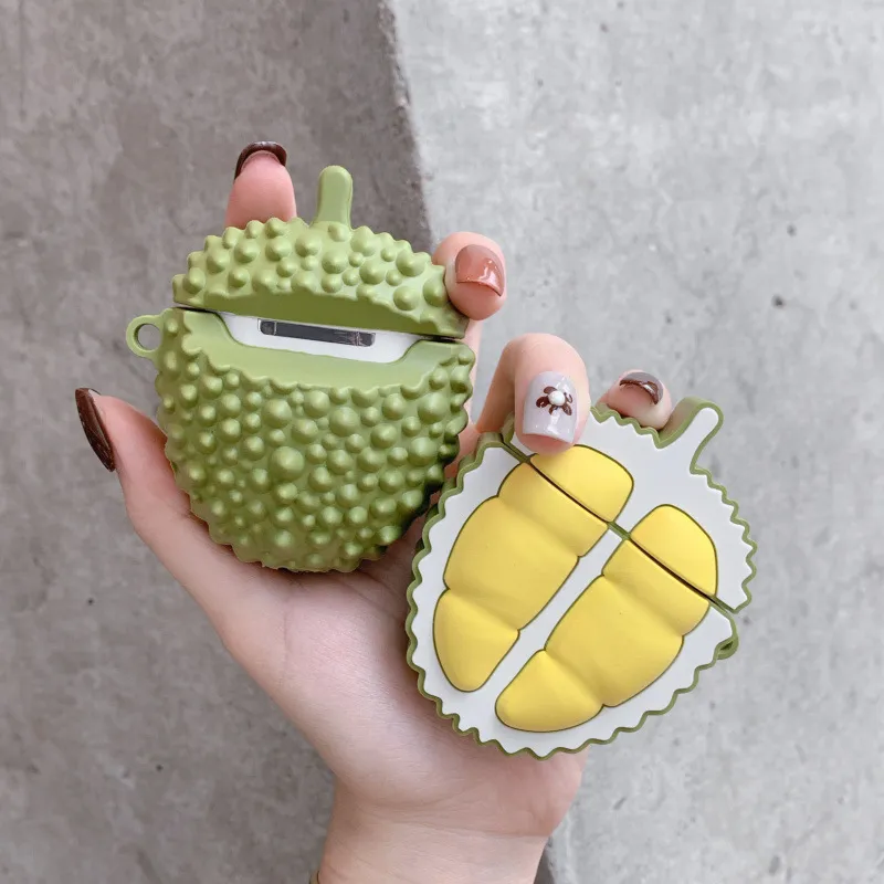 Frutto Durian AirPods Soft Shell Creative Apple Custodia in silicone per auricolare senza fili Bluetooth