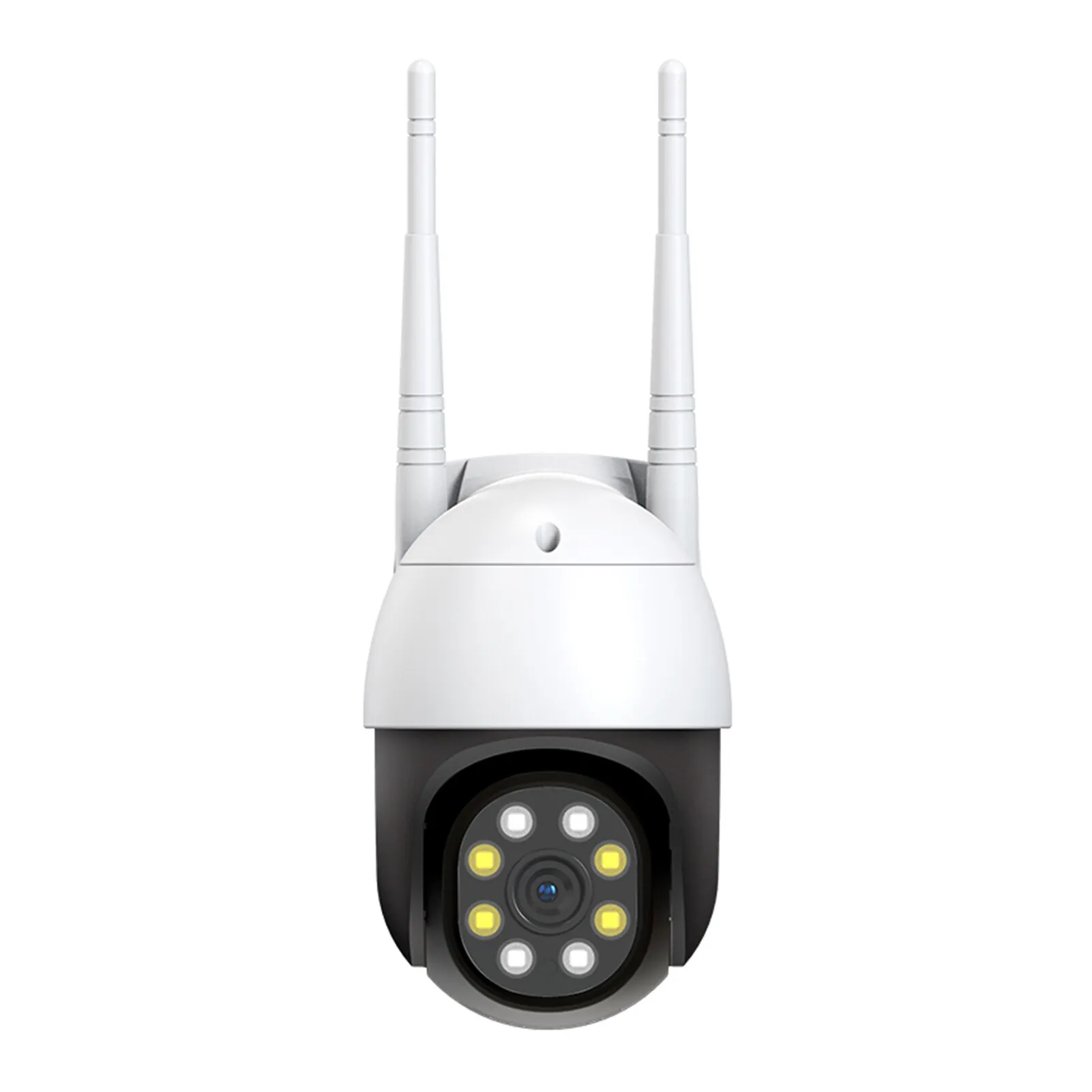Telecamera di sicurezza esterna, telecamere esterne WiFi wireless Pan Tilt 1080P per sistema di sicurezza domestica con vista a 360 °, visione nottur