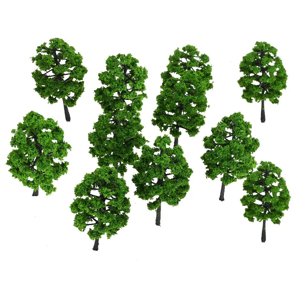2018 10 pezzi di plastica modello alberi modello architettonico layout ferrovia giardino paesaggio paesaggio bambola di alta qualitÃ 