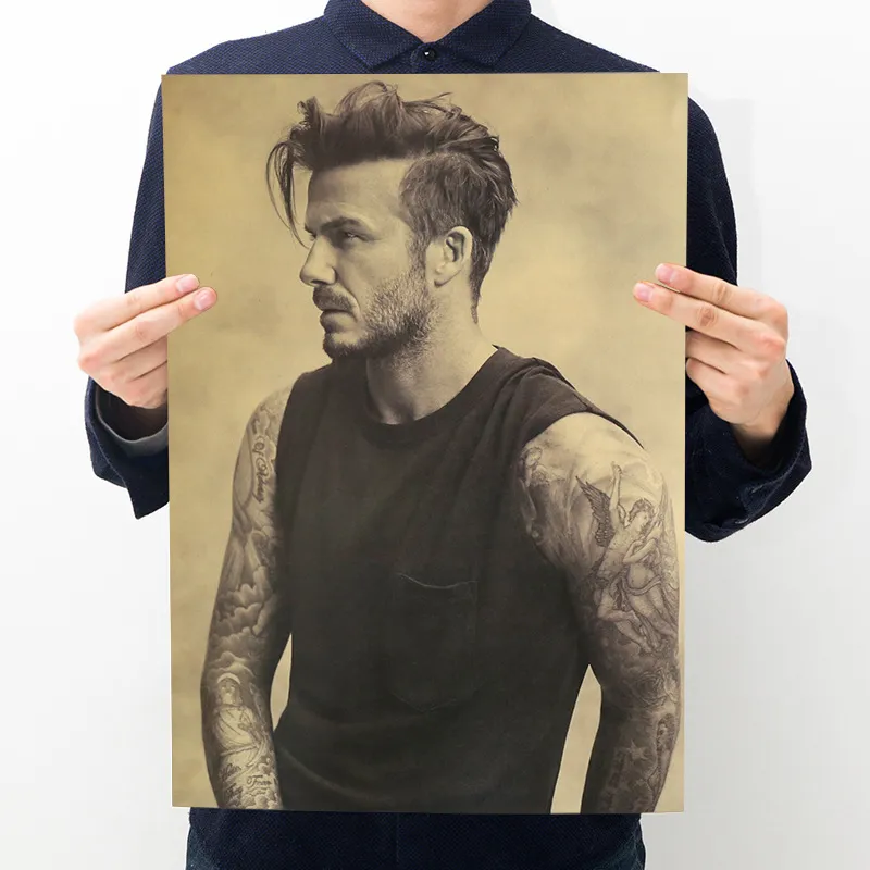 [H044] Beckham Tipo A Carta Kraft Poster Bar Cafe Pittura Decorativa