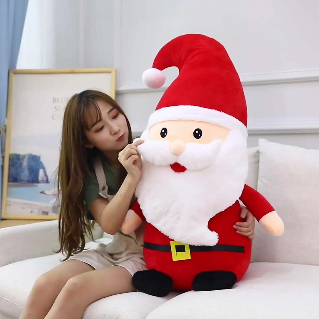 Bambola di alce ripiena di Babbo Natale dei cartoni animati per regali di Natale per bambini