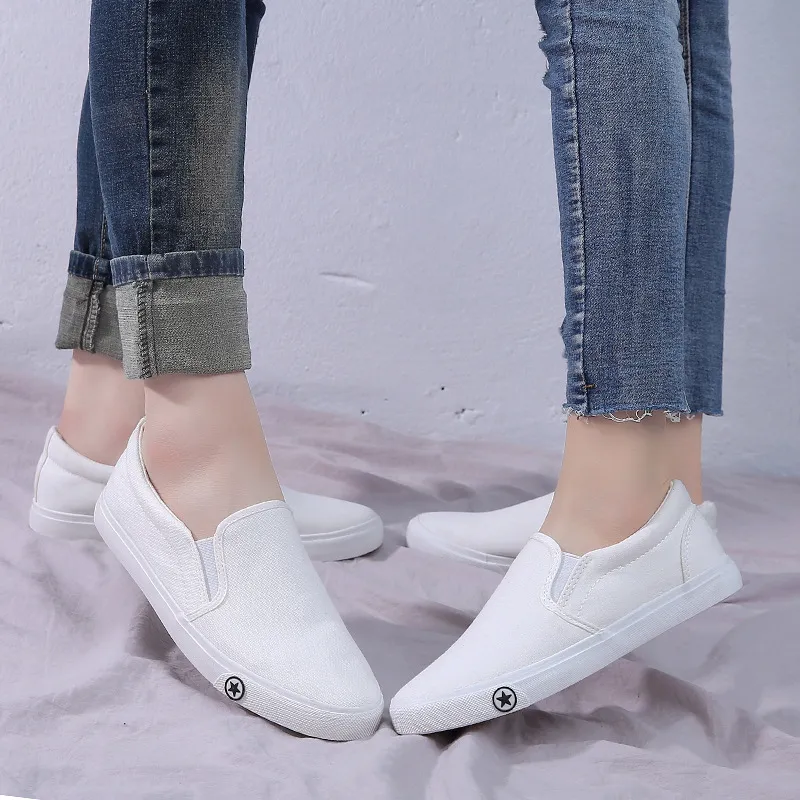 Amanti delle scarpe di tela di protezione del lavoro leggero di quattro stagioni di alta qualità Pedali Xiaobai pigramente Merci spot di vendita cald