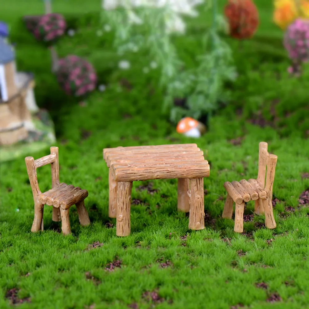 1 set Mini Sedia Home Decor Miniature Fairy Garden Ornamenti Figurine Giocattoli Acquario fai da te Accessori per casa delle bambole Decorazione