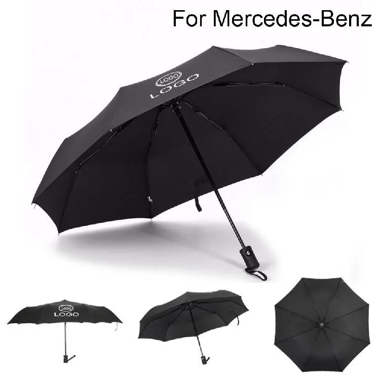 Per Mercedes Benz Logo Ombrello da lavoro completamente automatico antivento Ombrello da viaggio pieghevole resistente al vento Paraguas Nuovo