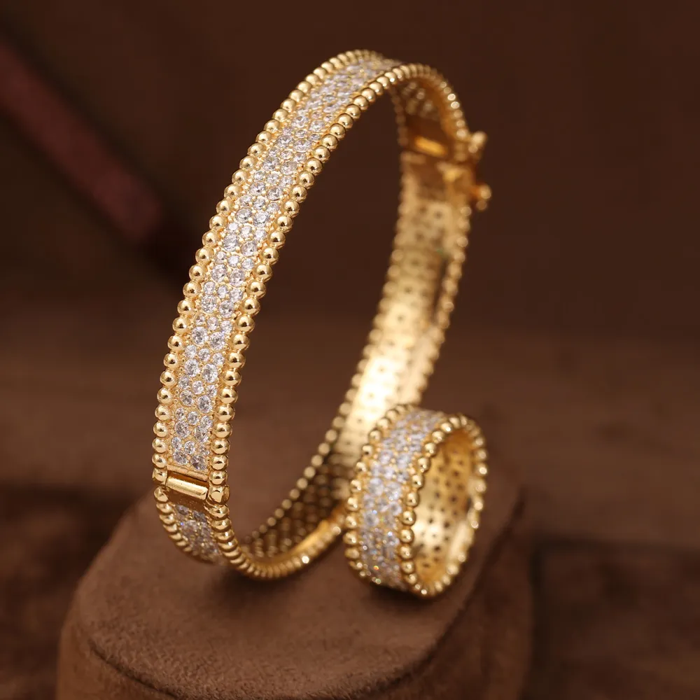 Bracciale da donna anello 2 pezzi set di alta qualità 3A zircone moda tamento gioielli moda set di due pezzi