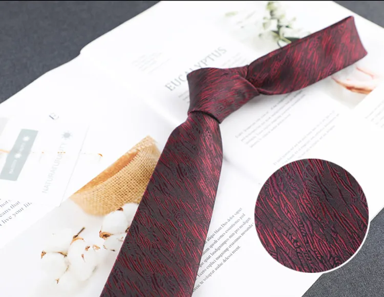 Cravatta da uomo 7 cm casual abbigliamento formale cravatta professionale da lavoro cravatta jacquard in poliestere
