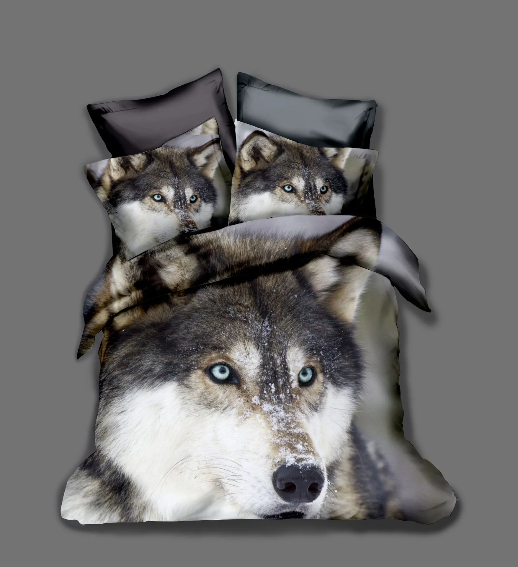 Articoli spot di alta qualità in vendita calda Wolf 3D biancheria da letto e tessili per la casa