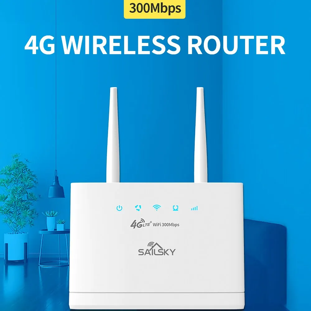 Router WiFi Sailsky XM311 4G LTE Router wireless ad alta velocità 300Mbps con slot per schede SIM Aggiornamento remoto FOTA Versione europea