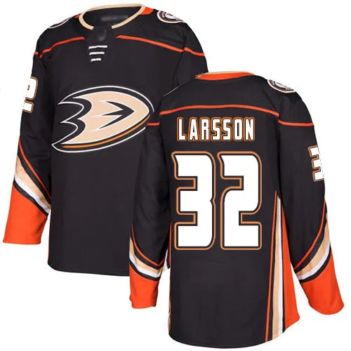 Maglia Anaheim Ducks Jacob Larsson #32 Nera Authentic Home da uomo