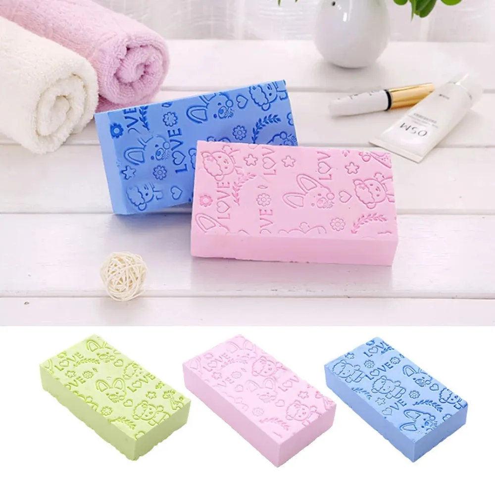 Spugna da bagno Pizzo stampato Scrub Doccia Scrubber da bagno per bambini Spugna esfoliante per la cura della pelle Spugna per la pulizia del viso Pa