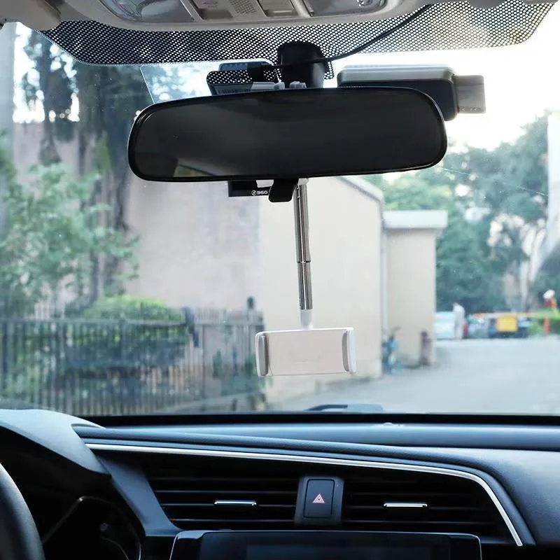 Supporto per telefono con supporto per specchietto retrovisore per auto a 360 gradi per iPhone 12 GPS Seat Smartphone Supporto per telefono per auto