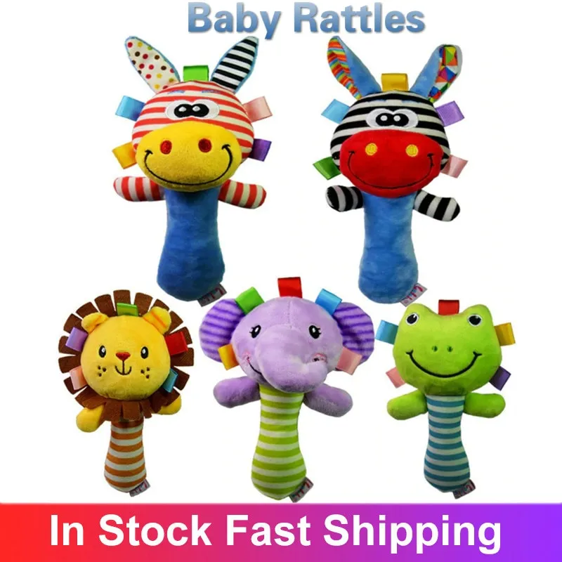 Baby Sonaglio Mobiles Cute Baby Toys Cartoon Animal Hand Bell Sonaglio Soft Toddler Peluche Bebe Toys 0-12 mesi Giocattolo per bambini Regalo per bam