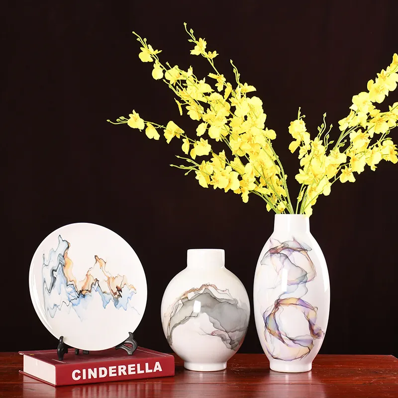 Vaso vaso di fiori di marca di marea di lusso leggero di vendita caldo di modo comodo ed elegante