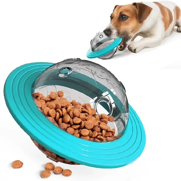 Gioco per cani Dischi volanti Giocattoli Masticazione interattiva che perde Slow Food Feeder Ball Puppy IQ Training Toy Puzzle Accessori Prodotti per
