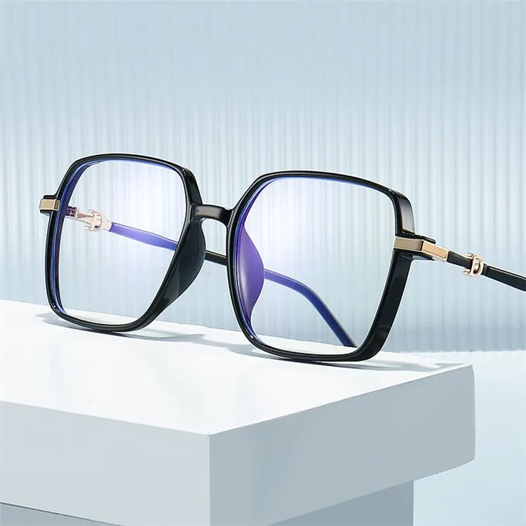 TR90 Occhiali da lettura anti-Blu-ray per uomo d'affari con montatura grande ultraleggera Occhiali da lettura per lettura moda donna con specchio gri