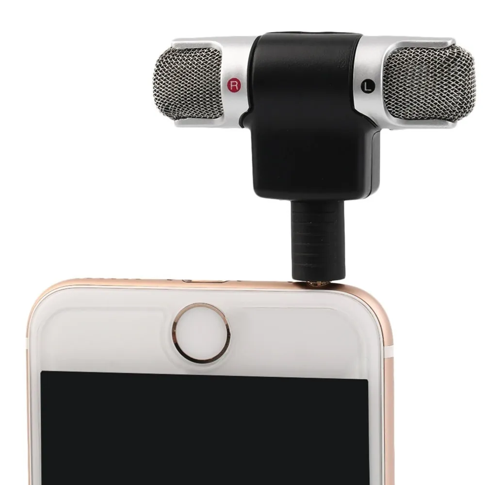 Microfono stereo mini jack da 3,5 mm per la registrazione del microfono per intervista in studio del telefono cellulare per smartphone