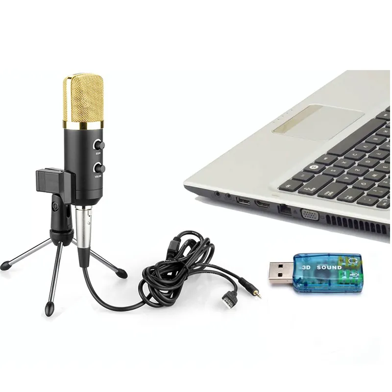 Sospeso capacitivo Registrazione Supporto audio Microfono / microfono per computer 2 Microfono dal vivo Desktop