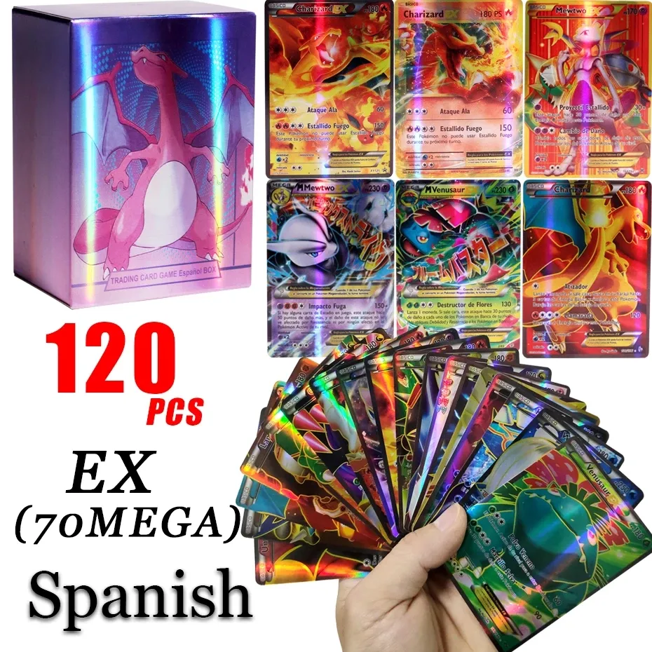 2022 Nuove carte Pokemon spagnole Carte da gioco VMAX 120 carte Pokemon non ripetute