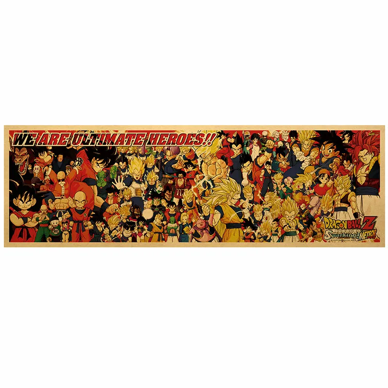 Dragon Ball F Vintage Carta Kraft Poster Bar Cafe Camera Da Letto Pittura Decorativa 70*22 cm