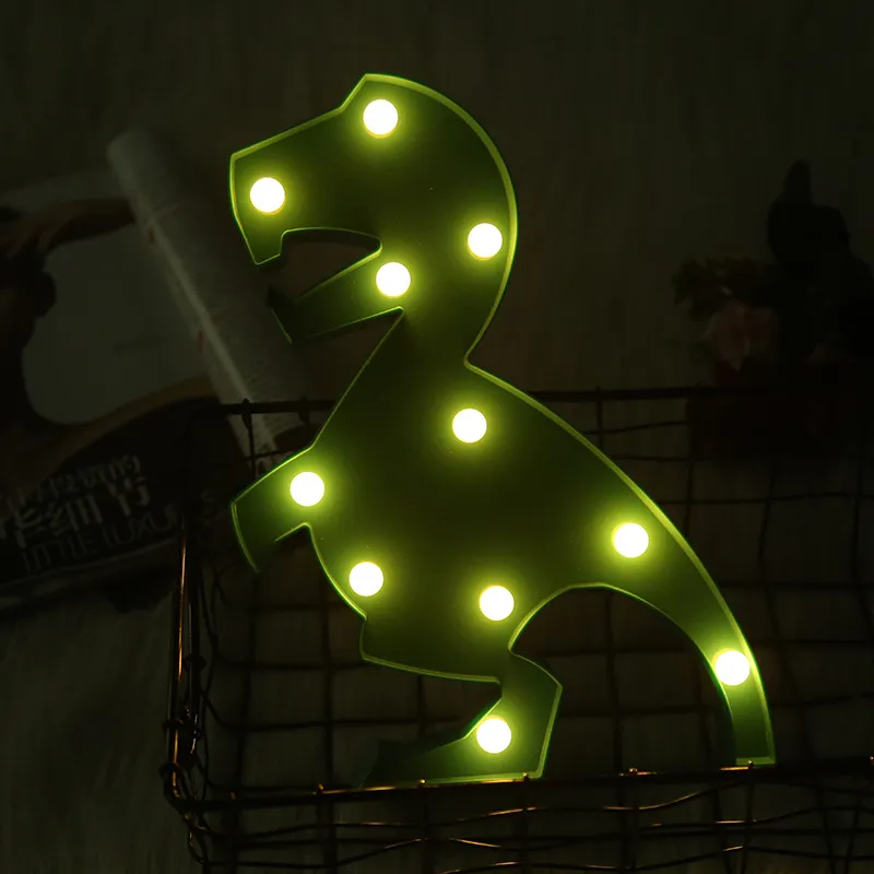 Luce di modellazione a LED Luce al neon di dinosauro nella luce notturna creativa della stanza dei bambini