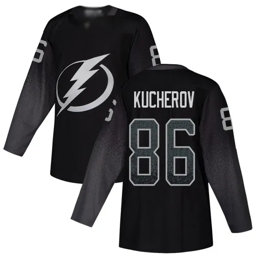 Uomo Tampa Bay Lightning Nikita Kucherov #86 Nero Authentic Alternate Jersey