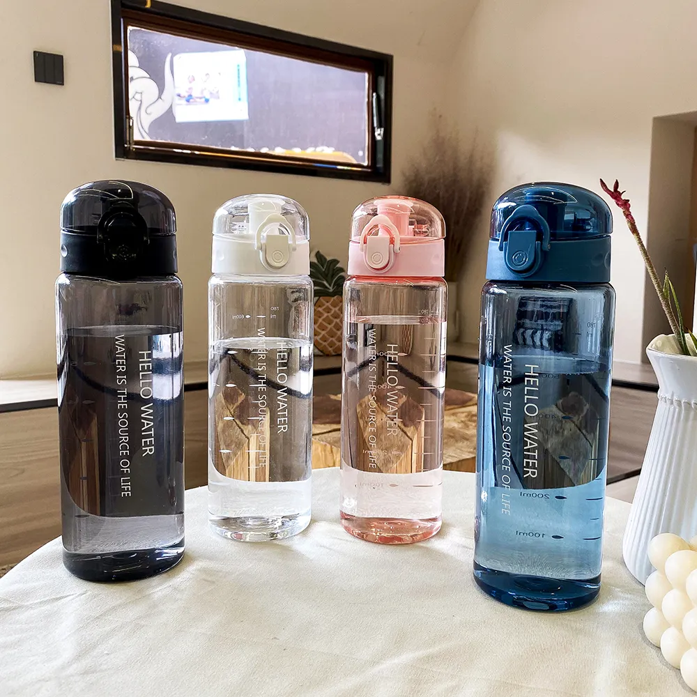 Nuova tazza d'acqua portatile in plastica per borraccia per sport all'aria aperta per uomo e donna, tazza d'acqua per bambini per sport estivi per uo