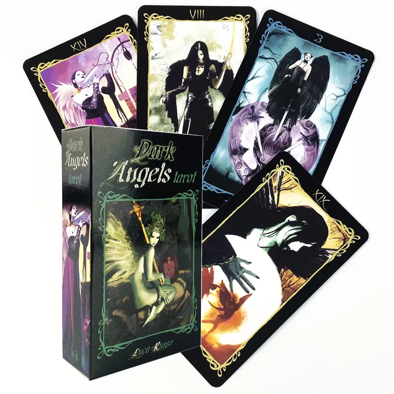 Mazzo di carte dei tarocchi di Dark Angels Carte Oracle Mazzo di tarocchi Giochi da tavolo Inglese per regali di famiglia Gioco di carte da gioco Car