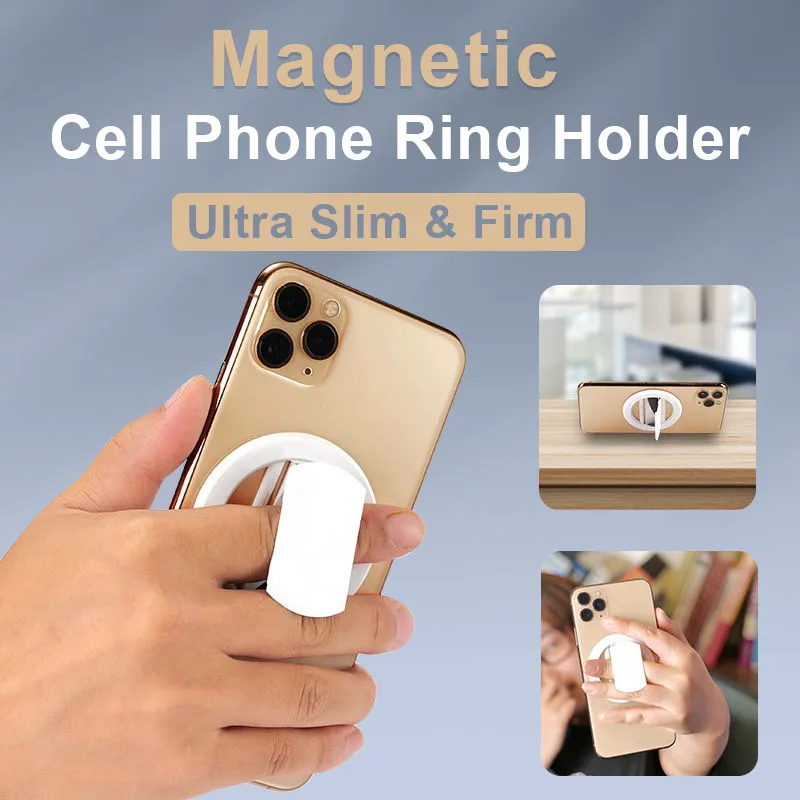 Fibbia ad anello magnetica per auto da comodino da tavolo magnetica girevole ultra-sottile durevole invisibile universale ad anello per telefono cell