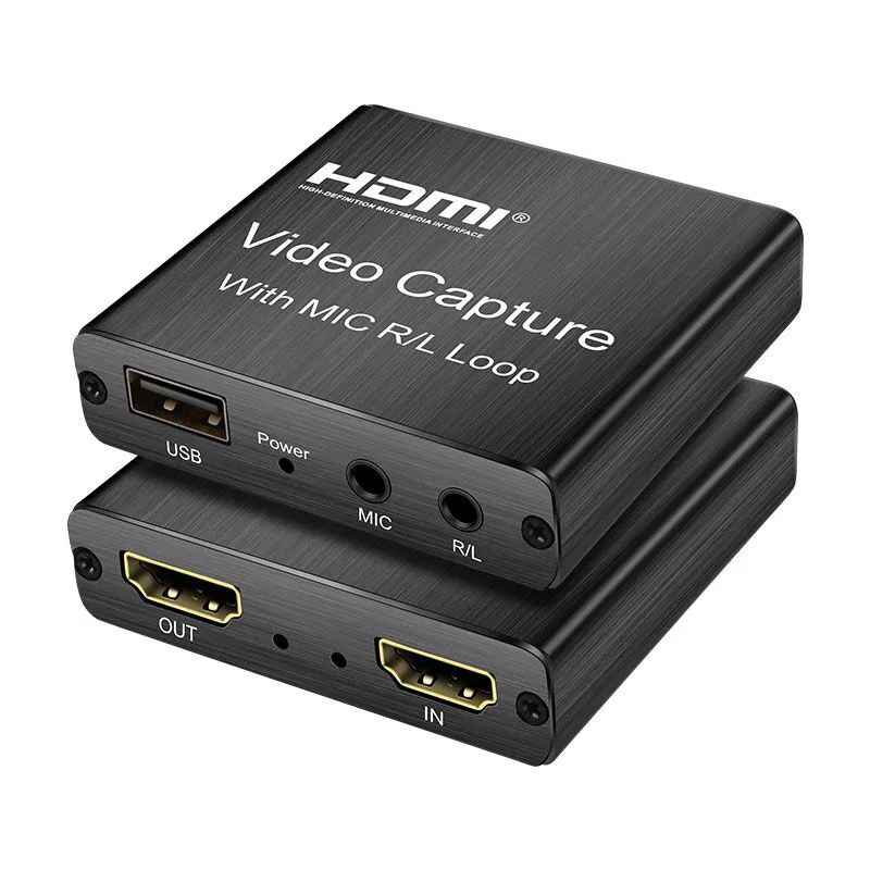 Scheda di acquisizione 4K Scheda di acquisizione video HDMI Scheda di acquisizione giochi 1080p Dispositivo di registrazione USB 2.0 per DSLR, Switch