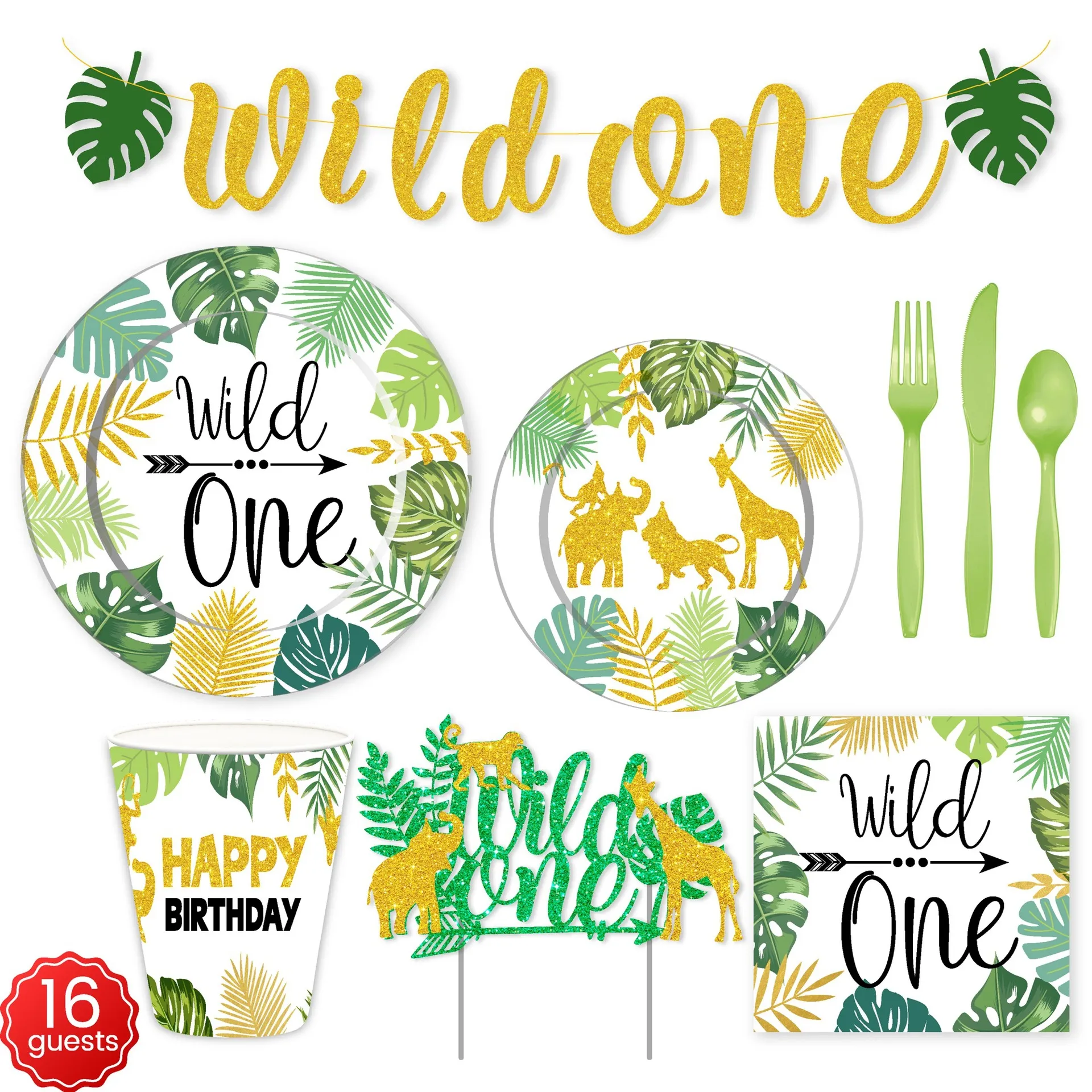 NICE PARTY new wild one birthday party set decorazione piatto di carta bicchiere di carta BABY SHOWER