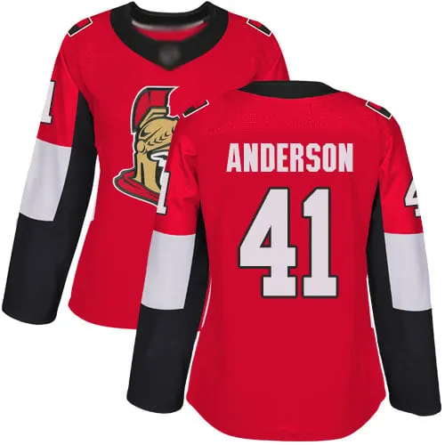 Maglia Ottawa Senators Craig Anderson #41 Red Premier Home da donna