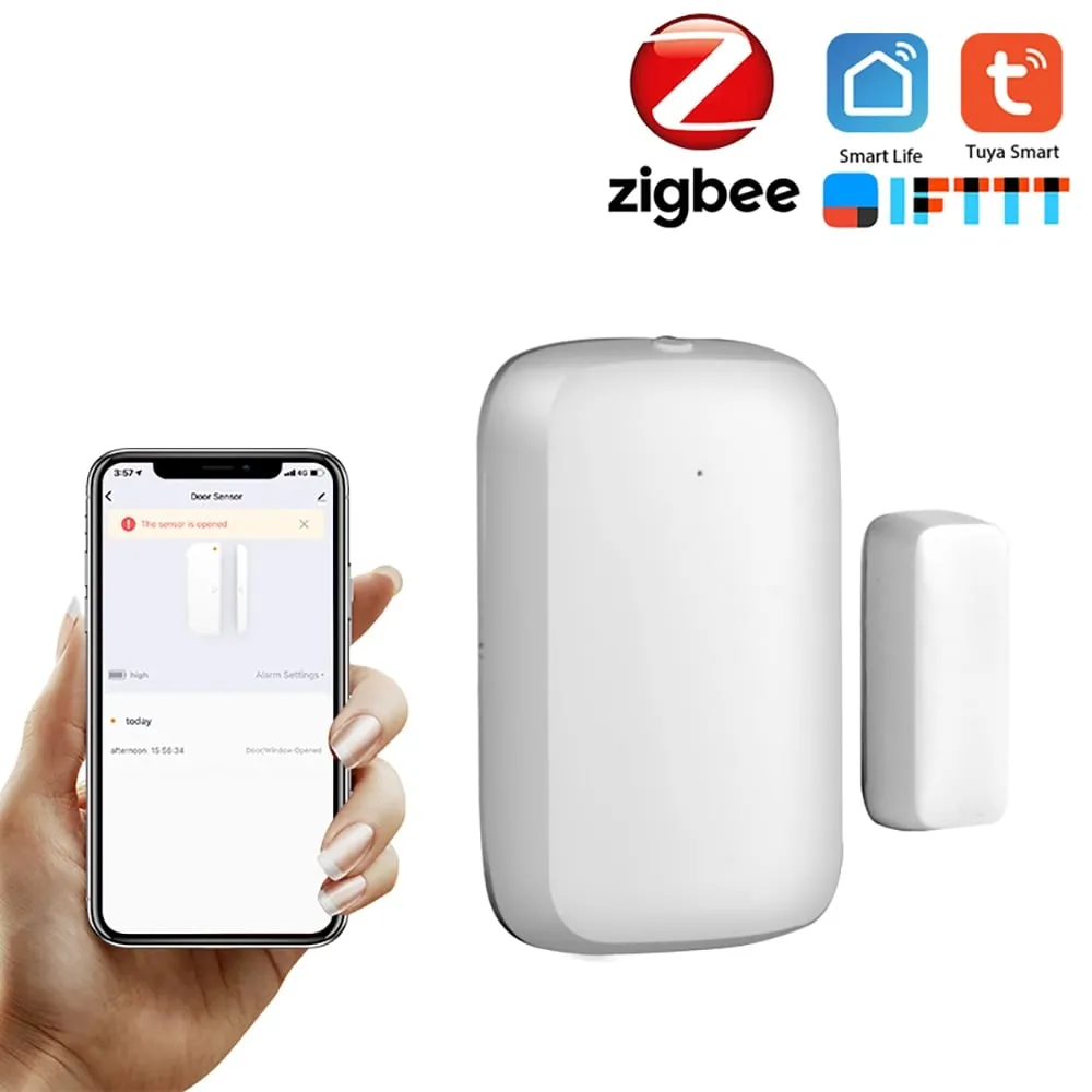 Sensore per porta ZigBee Tuya APP Controllo per apertura porta finestra Sensore di allarme di sicurezza Interruttore magnetico Rilevatore wireless Sm