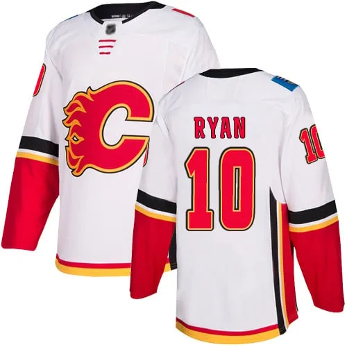 Maglia Calgary Flames Derek Ryan #10 Bianca Authentic Away da uomo