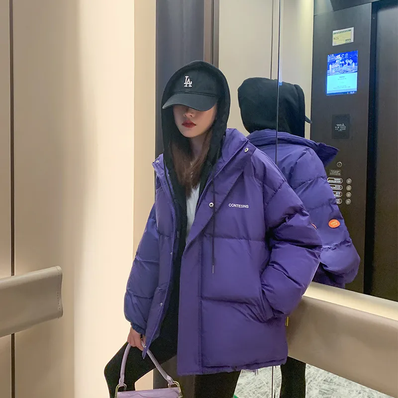 Giacca corta in cotone imbottito donna 2021 inverno nuova versione coreana da donna della giacca da pane calda giacca imbottita in piuma giacca imbot