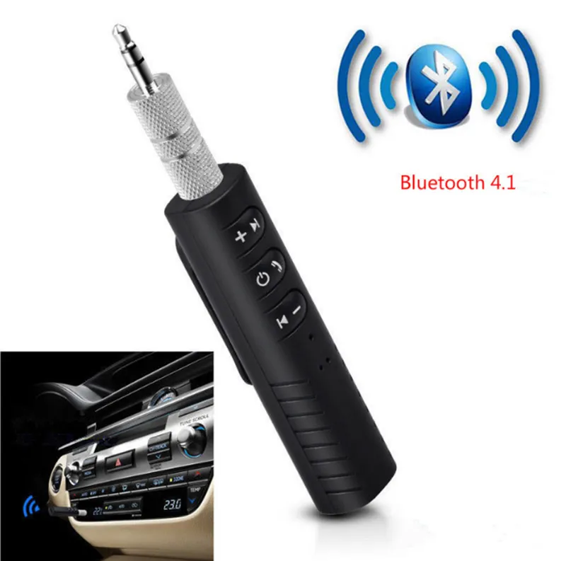 Kaisa Car Bluetooth AUX Jack da 3,5 mm Ricevitore Bluetooth Chiamata in vivavoce Adattatore Bluetooth Trasmettitore per auto Ricevitori musicali auto