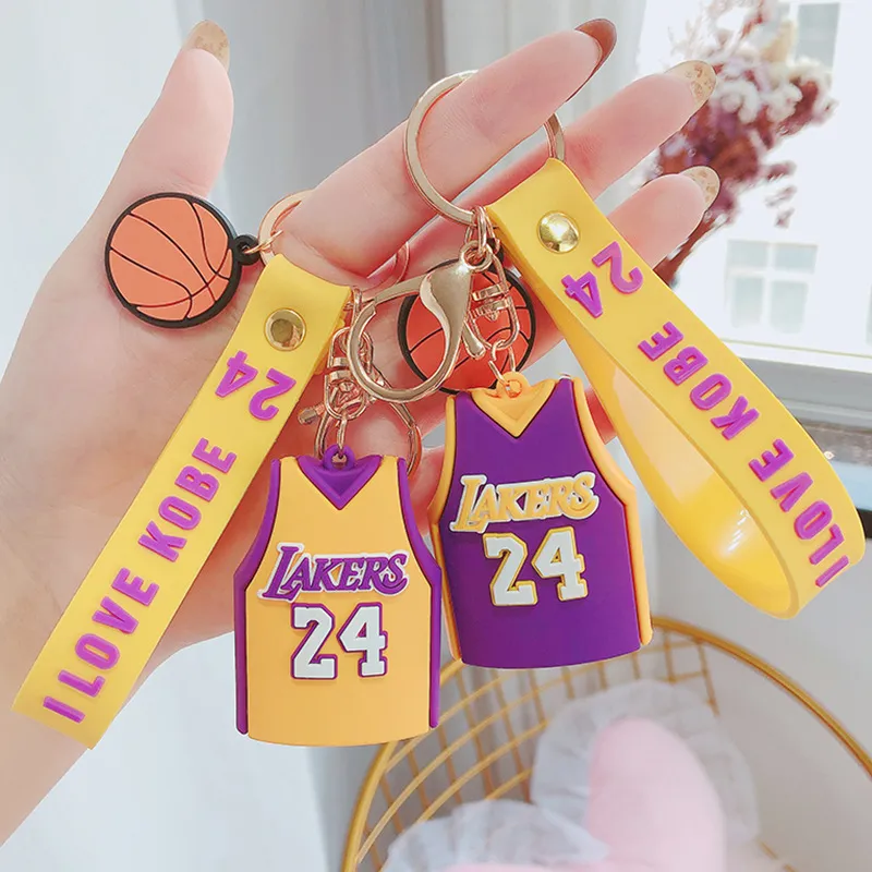 Personalità creativa NBA Kobe Lakers James Harden jersey portachiavi basket ornamenti bambola ciondolo borsa