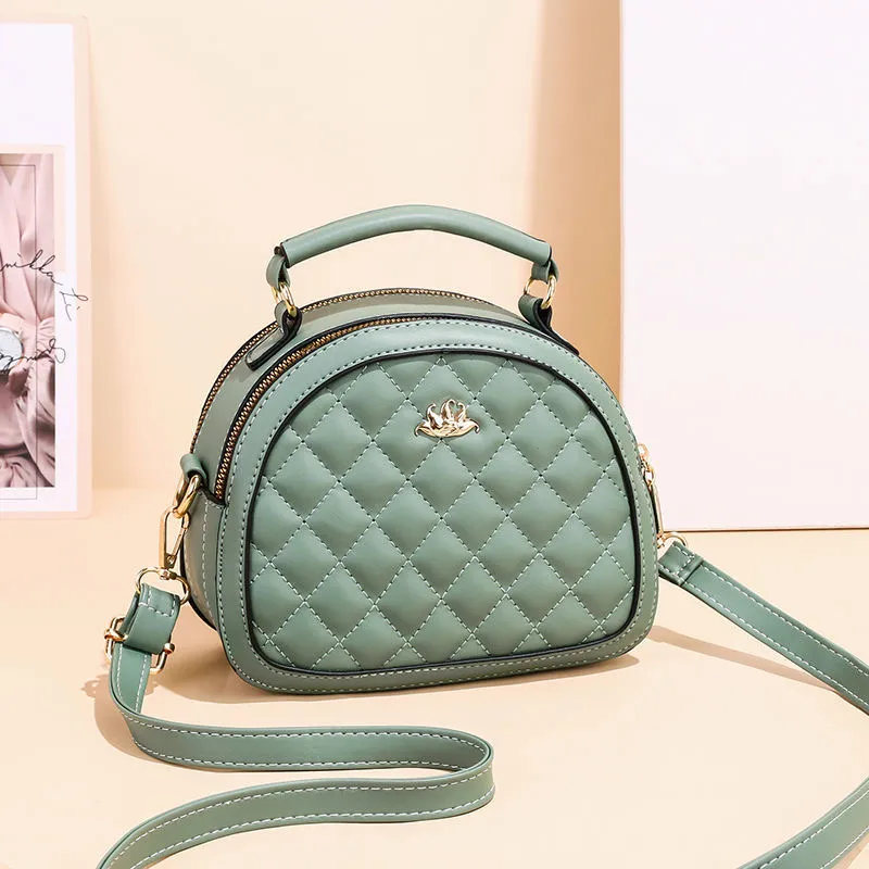 Borsa Dior nuova texture borsa da donna selvaggia versione coreana della borsa a tracolla monospalla Gucci fashion rombo piccola borsa rotonda