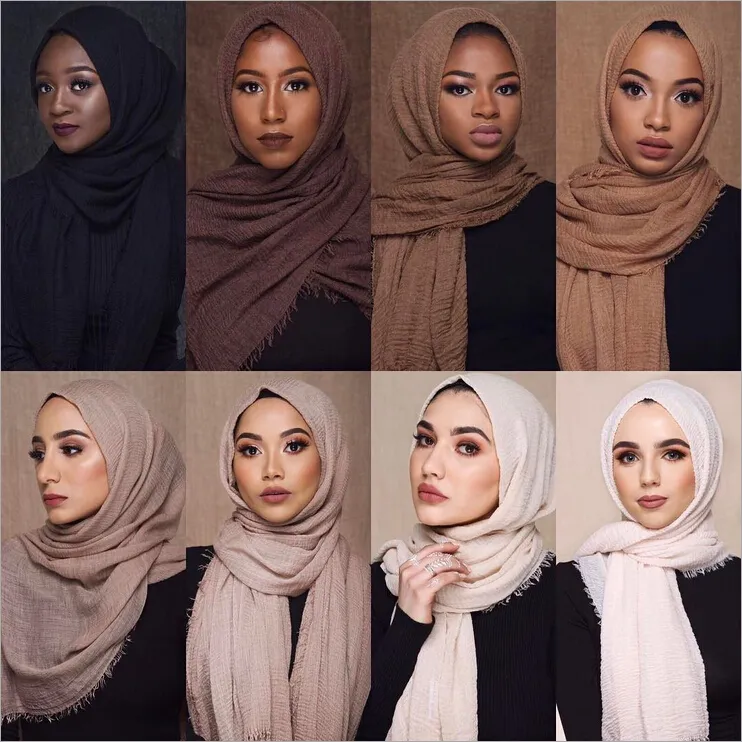90*180 cm donne musulmano piega hijab sciarpa femme musulman morbido cotone foulard hijab islamico scialli e impacchi