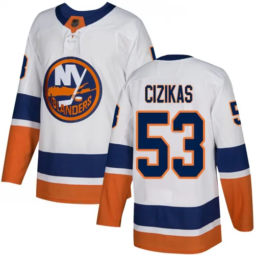 Maglia New York Islanders Casey Cizikas #53 bianca Authentic Away da uomo
