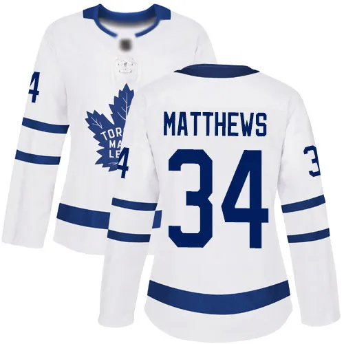 Maglia Toronto Maple Leafs Auston Matthews #34 bianca Premier Away da donna